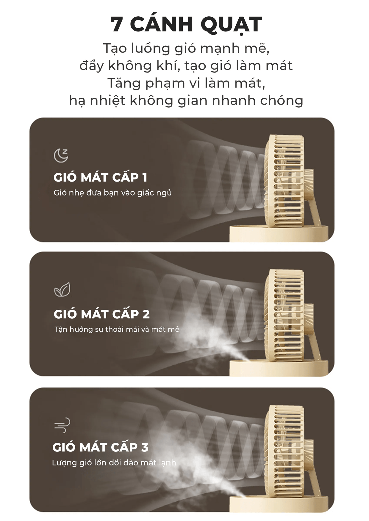 Quạt Sạc Phun Sương Magic A-006 8