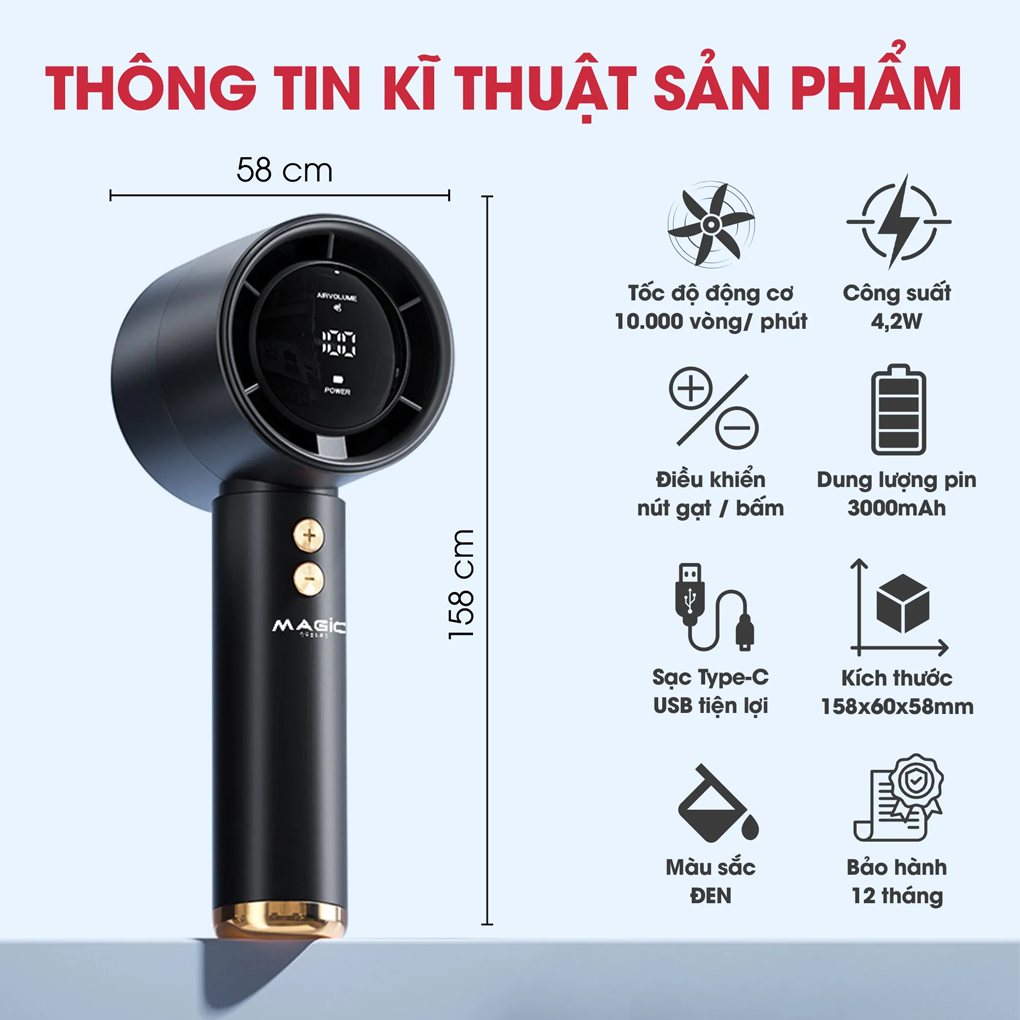 Quạt Cầm Tay Mini Magic A-009 6