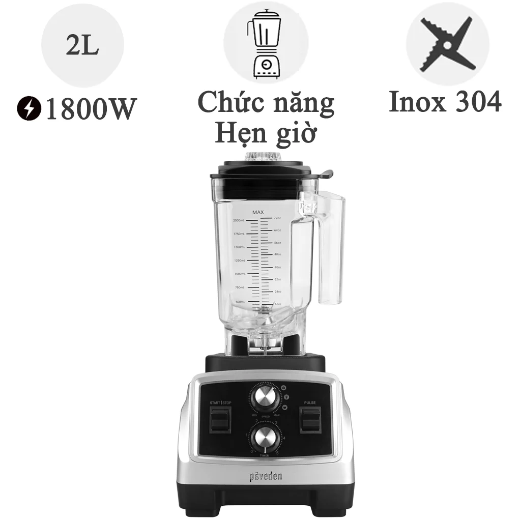 Máy Xay Sinh Tố Công Nghiệp Paveden PRO ONE PBL-218PC