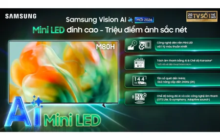 Smart AI Tivi Samsung Mini LED 4K 85 Inch UA85M80HA