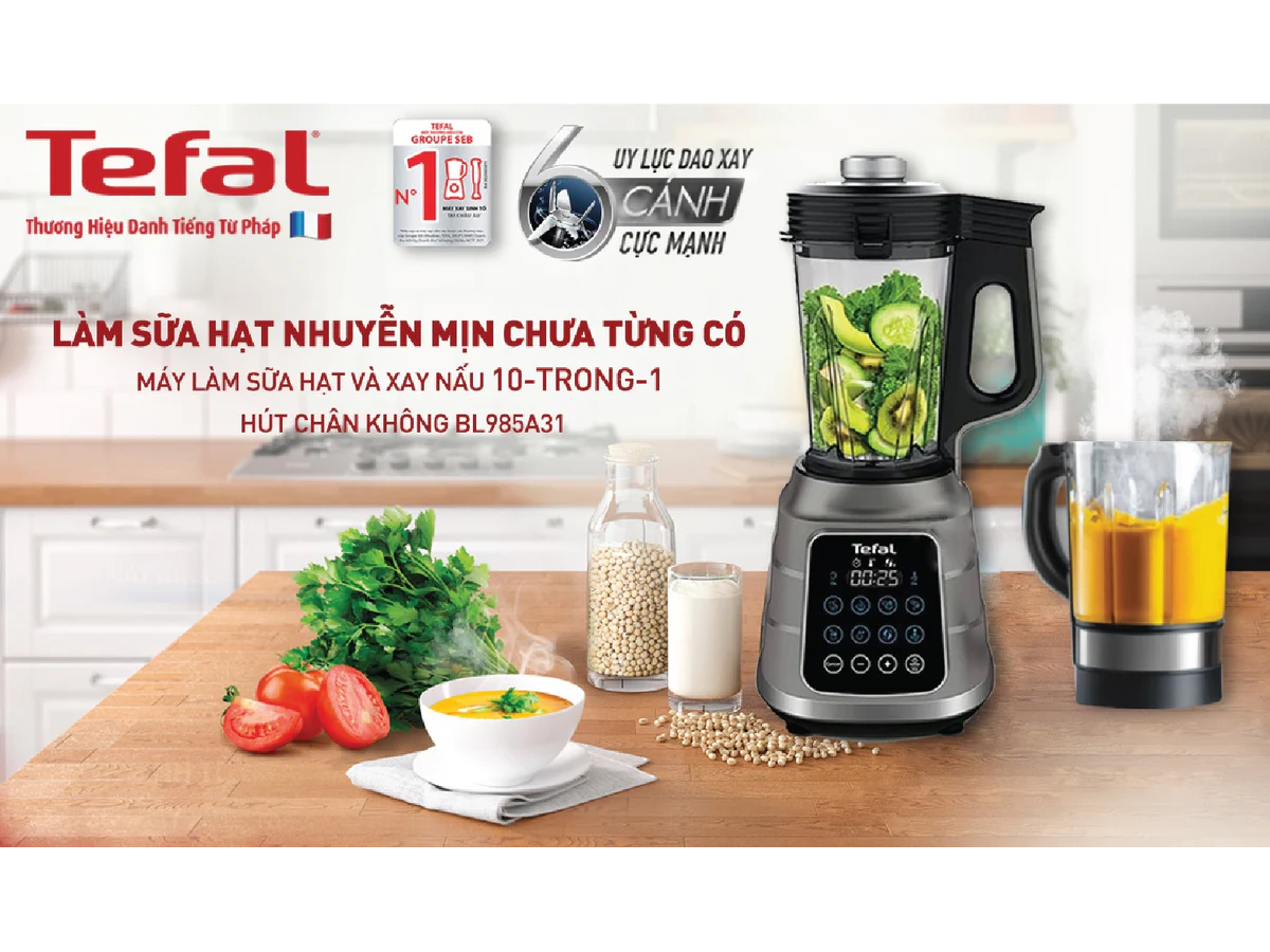 Máy Xay Sinh Tố Và Làm Sữa Hạt Đa Năng Tefal UBB BL985A31 - 1300W 3