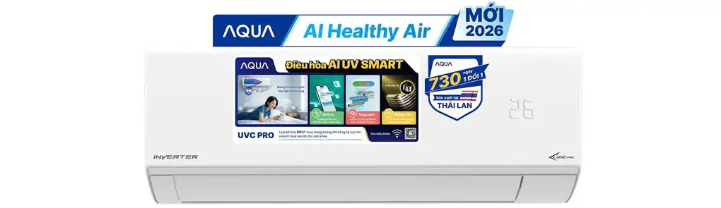 Máy Lạnh AQUA Inverter 1.5 Hp AQA-RUV13RB5