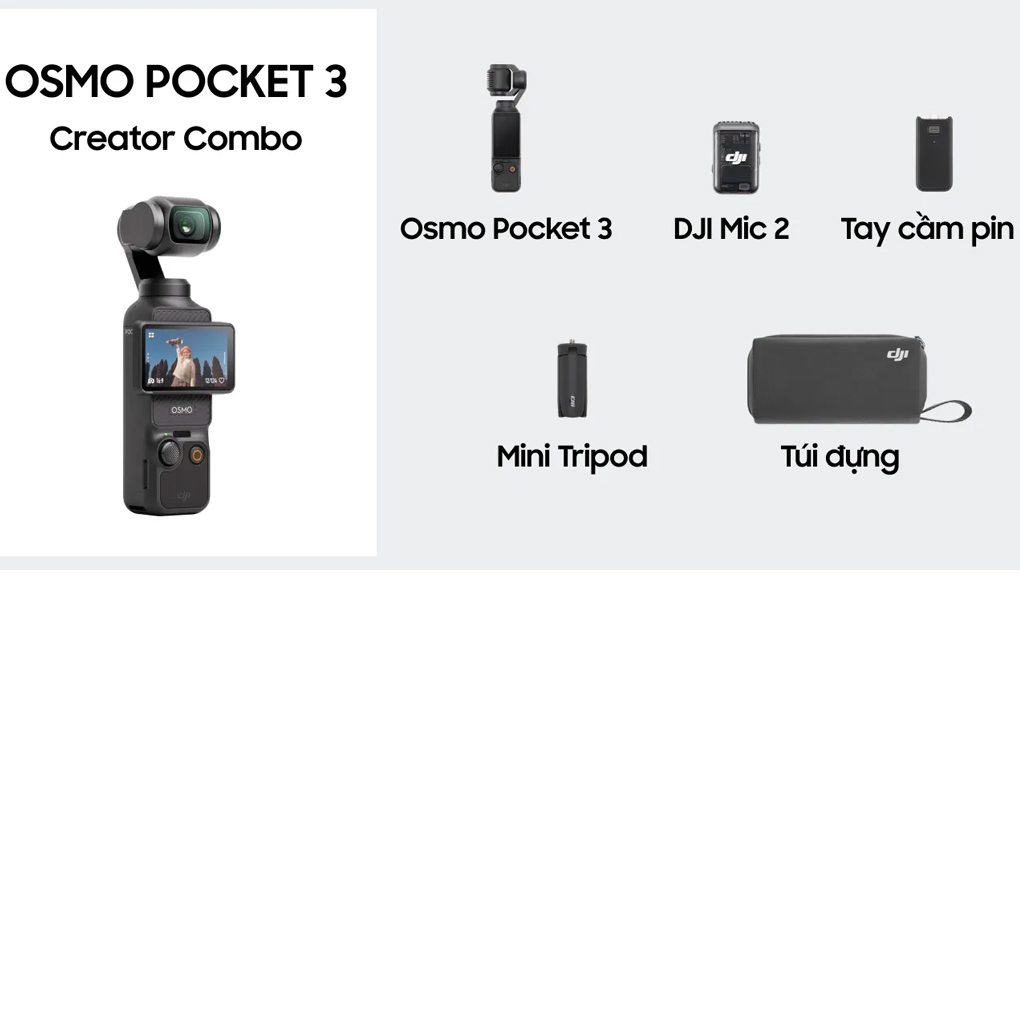 Camera Kỹ Thuật Số DJI Osmo Pocket 3 Creator Combo 13