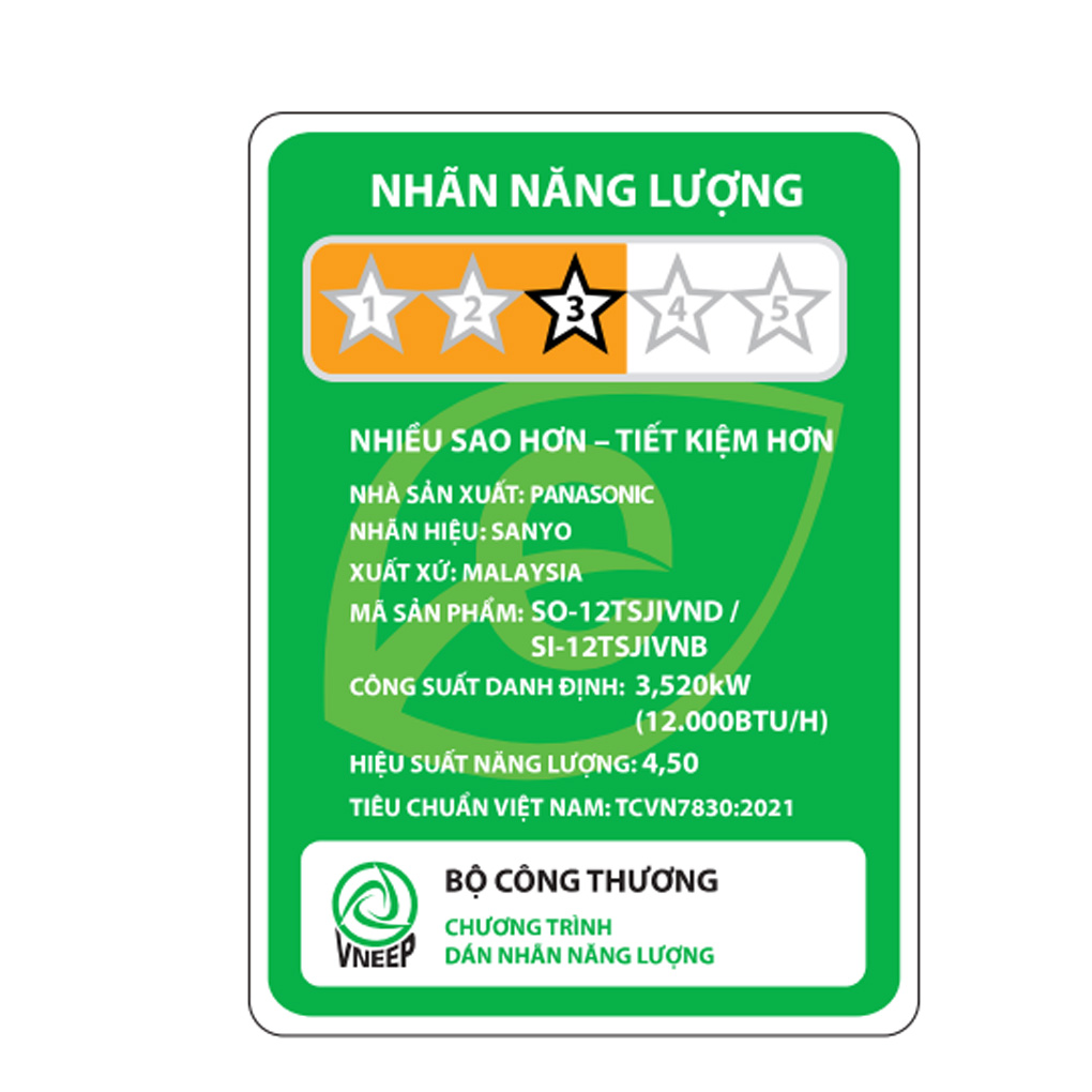 Máy Lạnh Sanyo Inverter 1.5 Hp SO/SI-12TSJIVNB 6