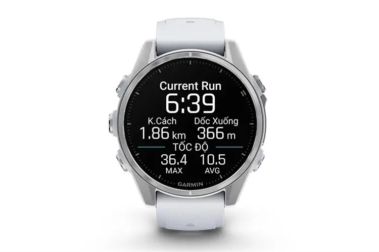 Garmin Fenix 8 43mm Viền Thép Dây silicone 0