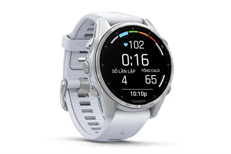 Garmin Fenix 8 43mm Viền Thép Dây silicone 1