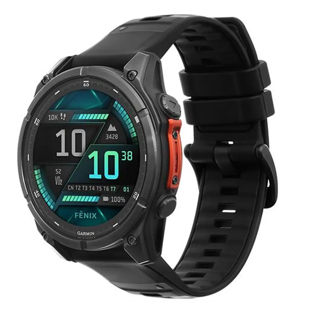 Garmin Fenix 8 47mm viền thép dây silicone