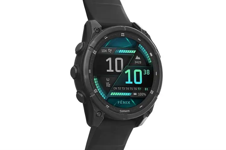 Garmin Fenix 8 47mm viền thép dây silicone 4