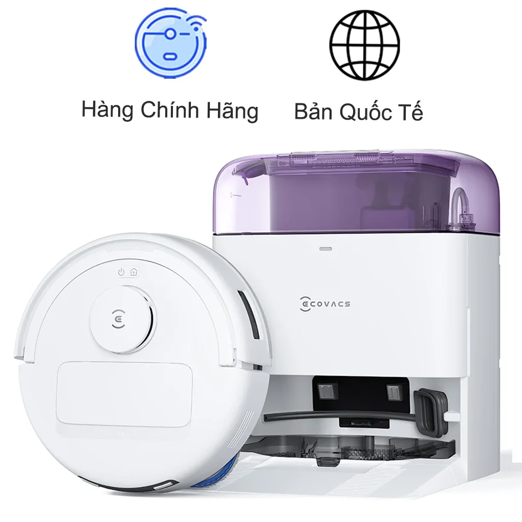 Robot Hút Bụi Lau Nhà Ecovacs Deebot Mini Màu Tím