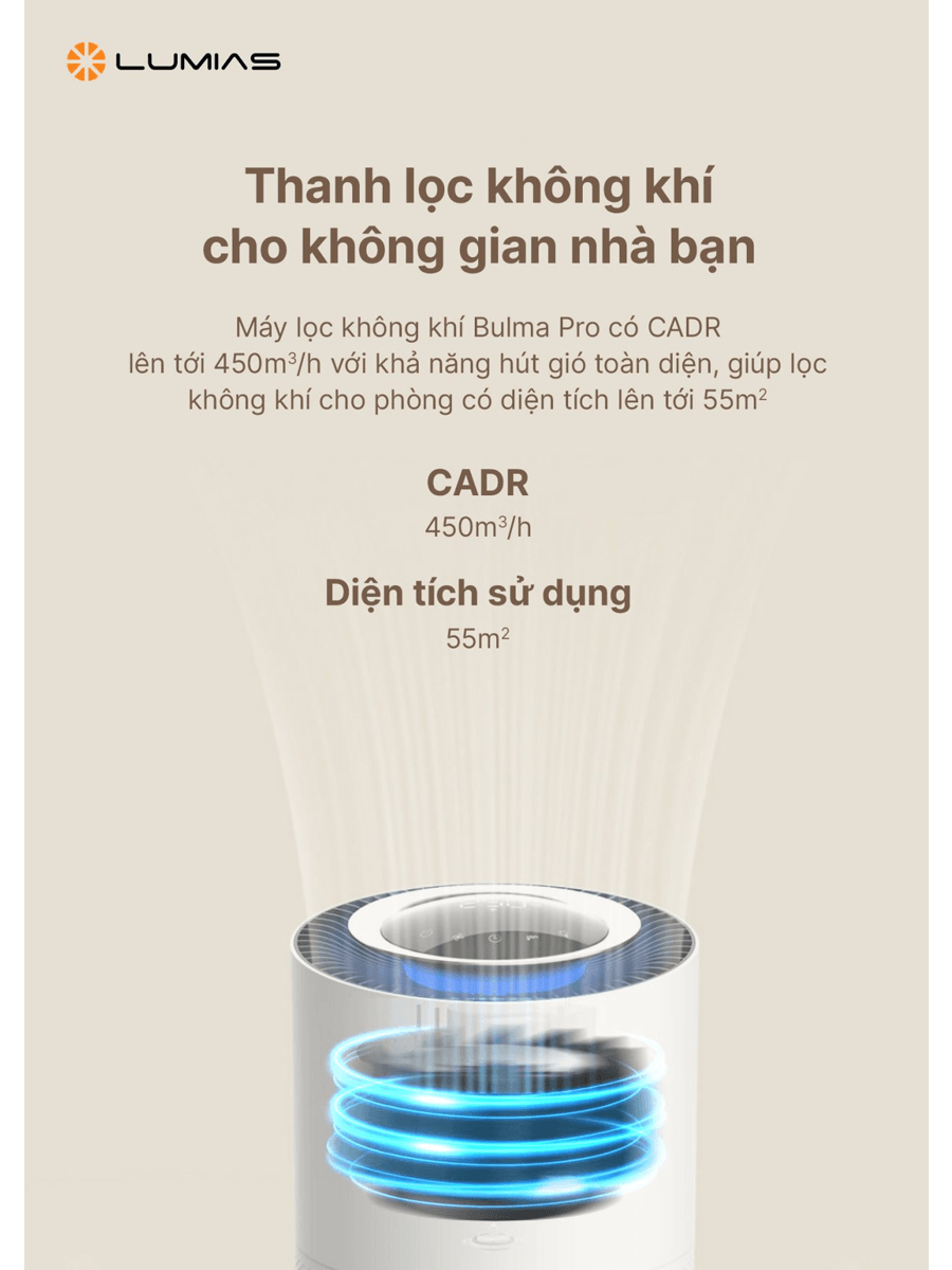 Máy Lọc Không Khí Lumias BULMA PRO 45W 7
