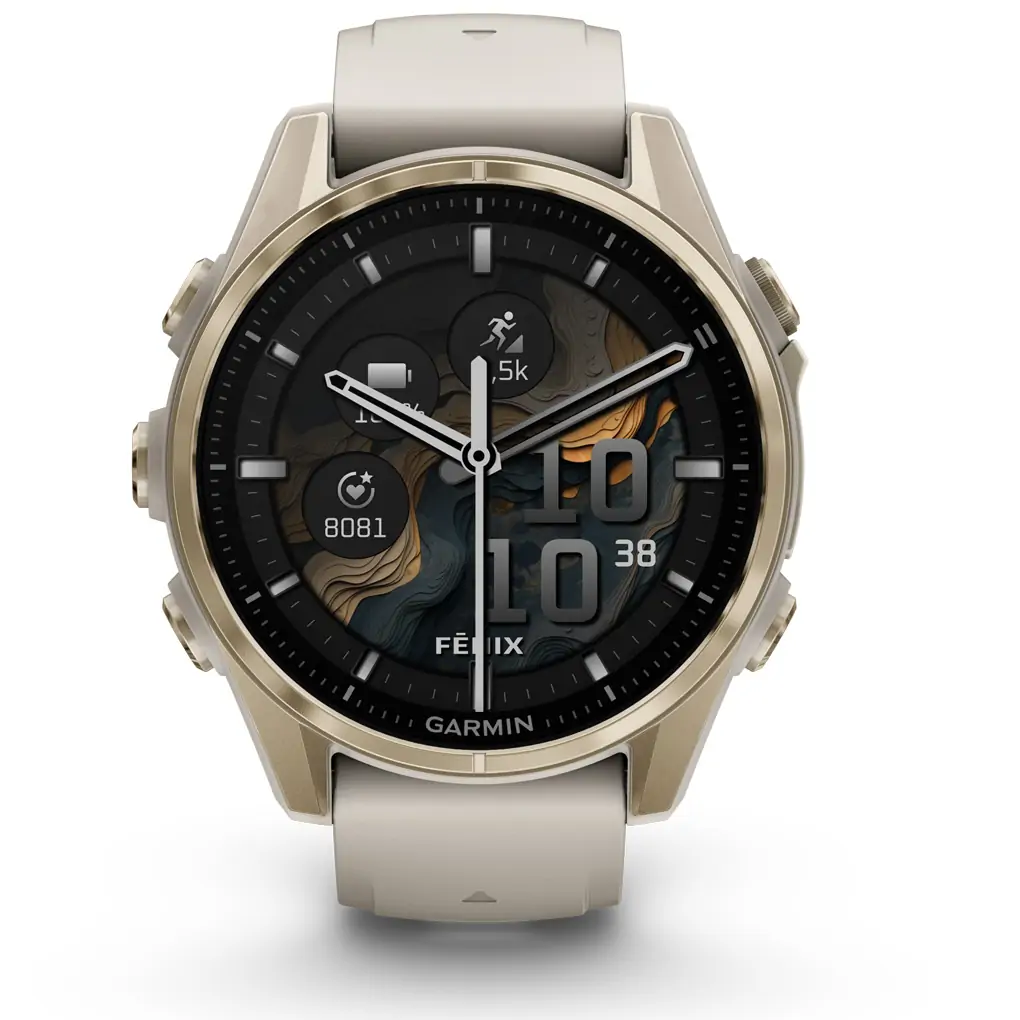 Garmin Fenix 8 43mm Viền Thép Không Gỉ Dây Silicone 0