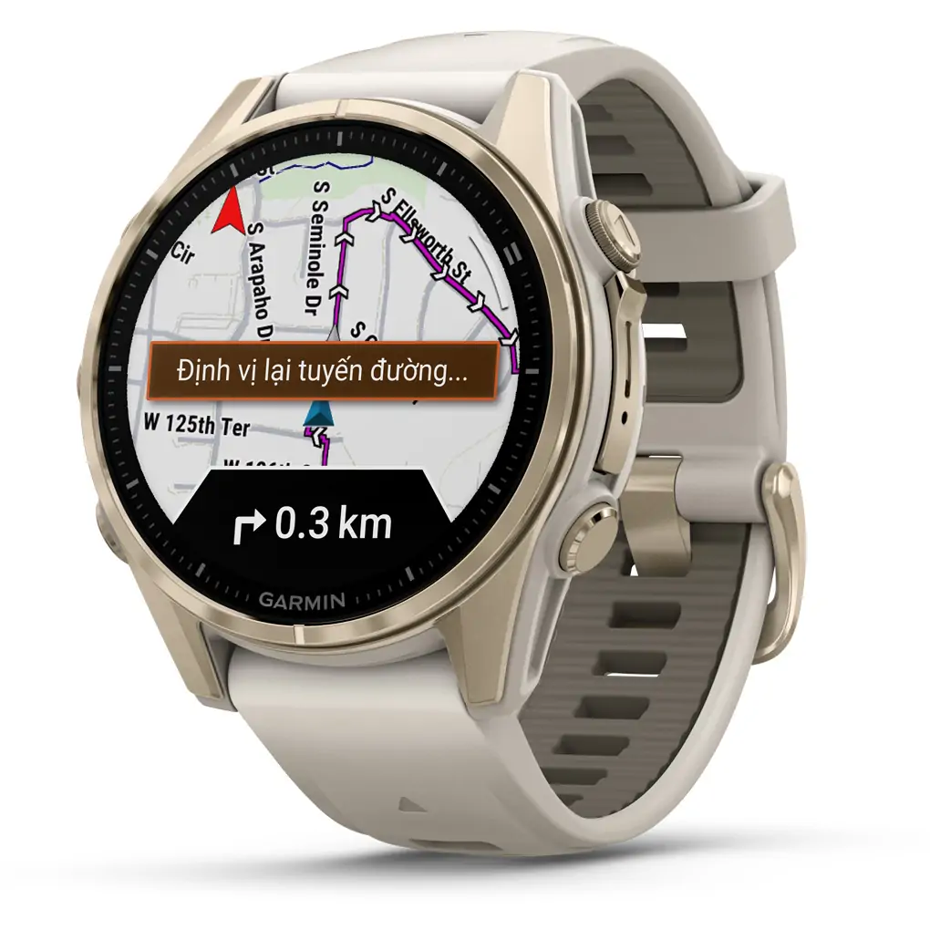 Garmin Fenix 8 43mm Viền Thép Không Gỉ Dây Silicone 2