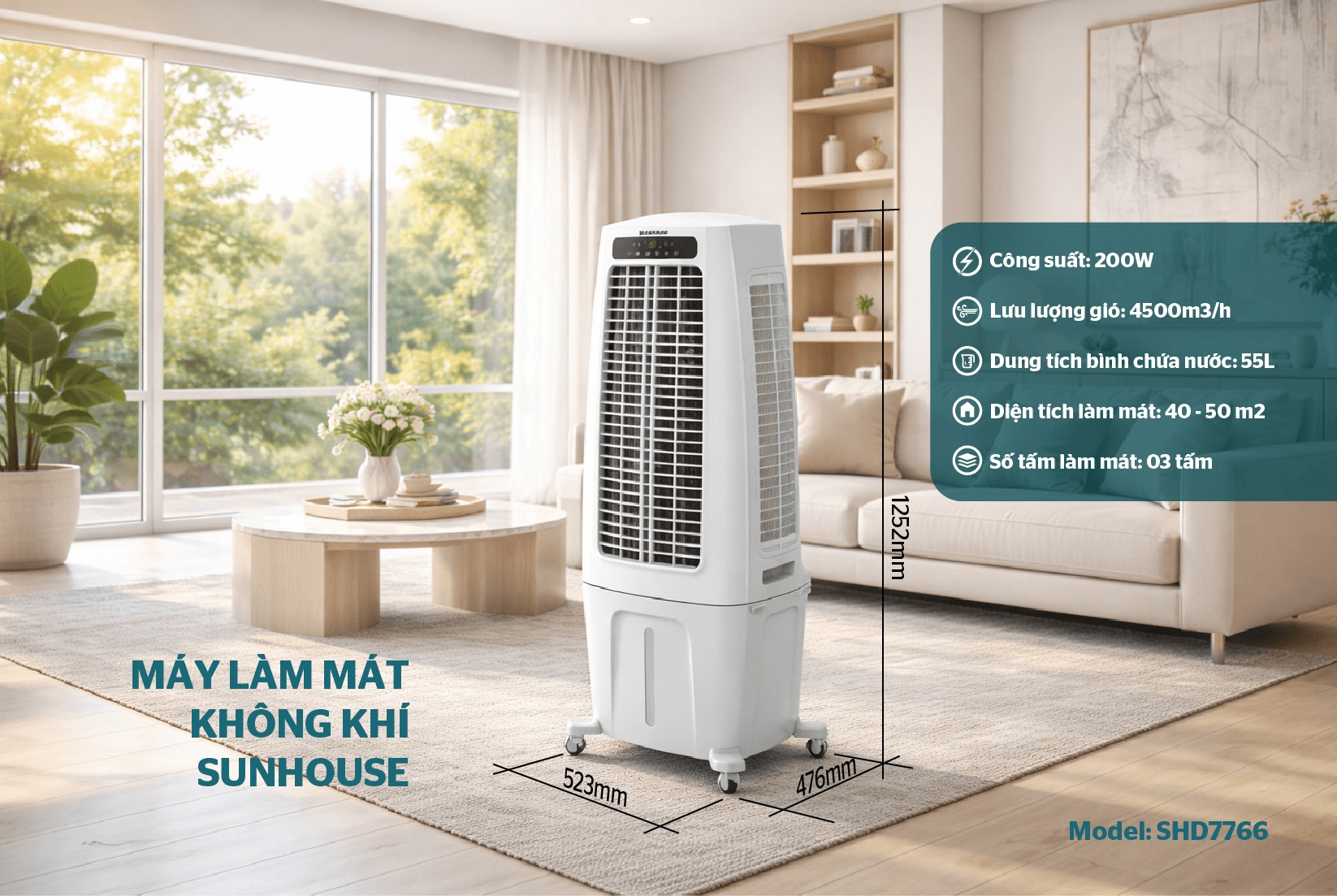 Máy Làm Mát Không Khí Sunhouse SHD7766 5
