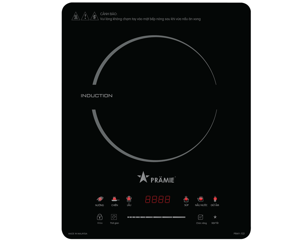 Bếp Điện Từ Đơn Pramie PRMY-1121 - Xuất Xứ Malaysia (Tặng Kèm Nồi) 0
