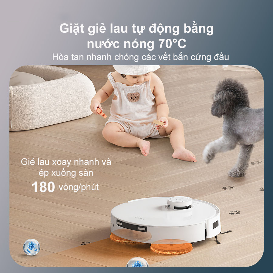 Robot Hút Bụi Thông Minh Ecovacs T30e Pro Omni Màu Trắng 10