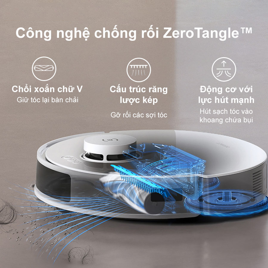 Robot Hút Bụi Thông Minh Ecovacs T30e Pro Omni Màu Trắng 11