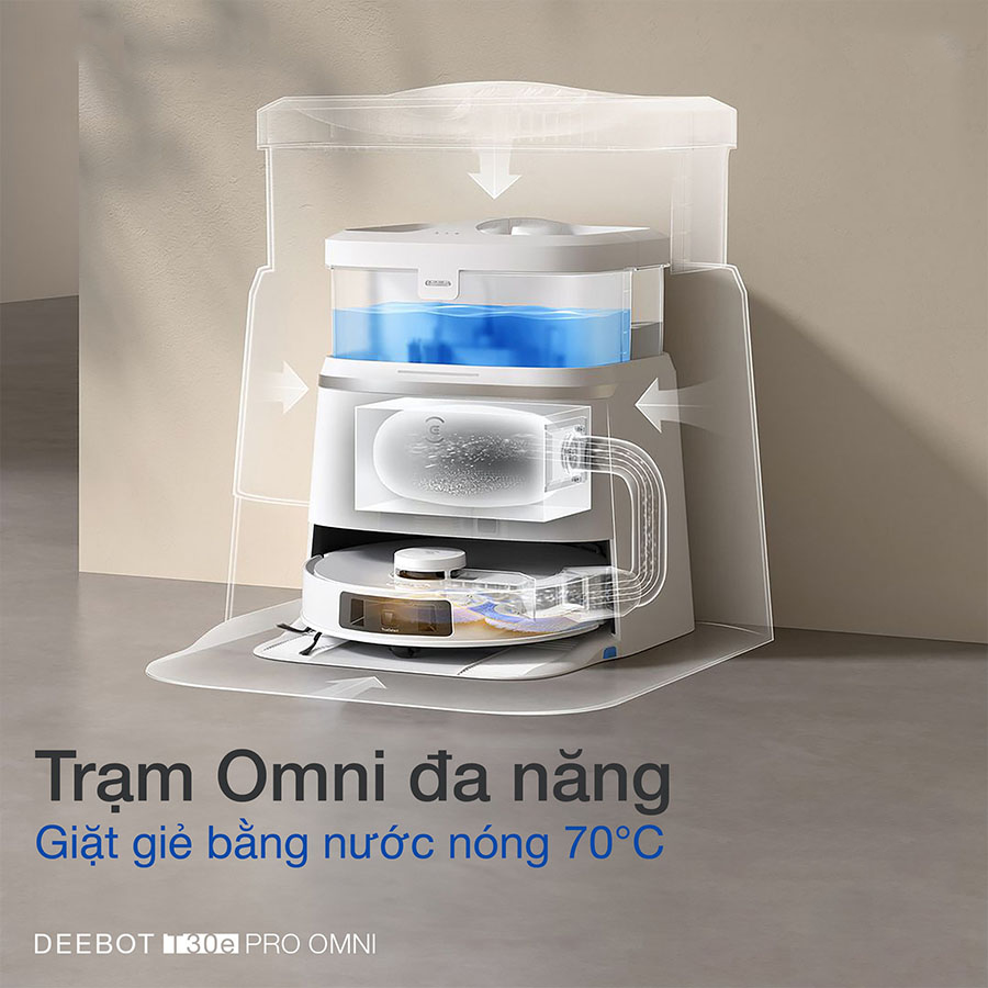 Robot Hút Bụi Thông Minh Ecovacs T30e Pro Omni Màu Trắng 7
