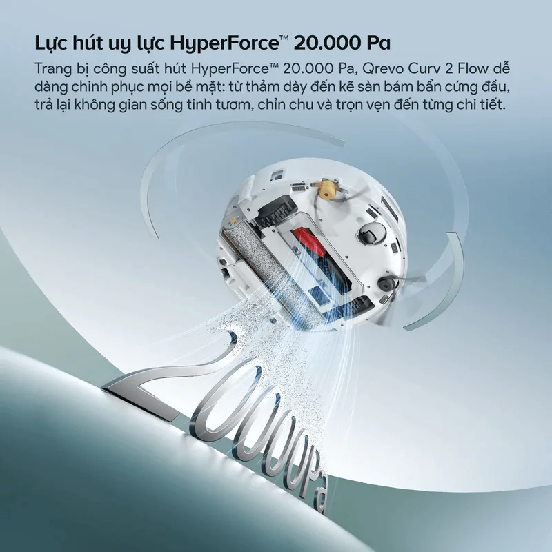 Robot Hút Bụi Roborock Curv 2 Flow Màu Trắng 15