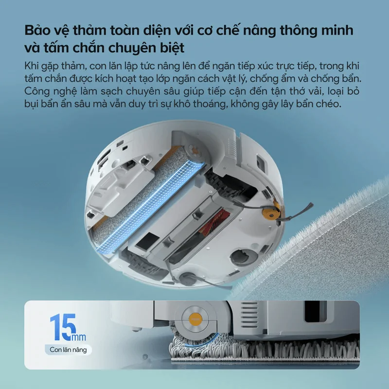 Robot Hút Bụi Roborock Curv 2 Flow Màu Trắng 21