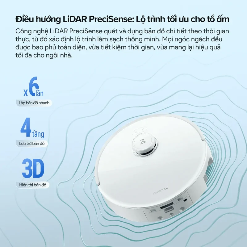 Robot Hút Bụi Roborock Curv 2 Flow Màu Trắng 23