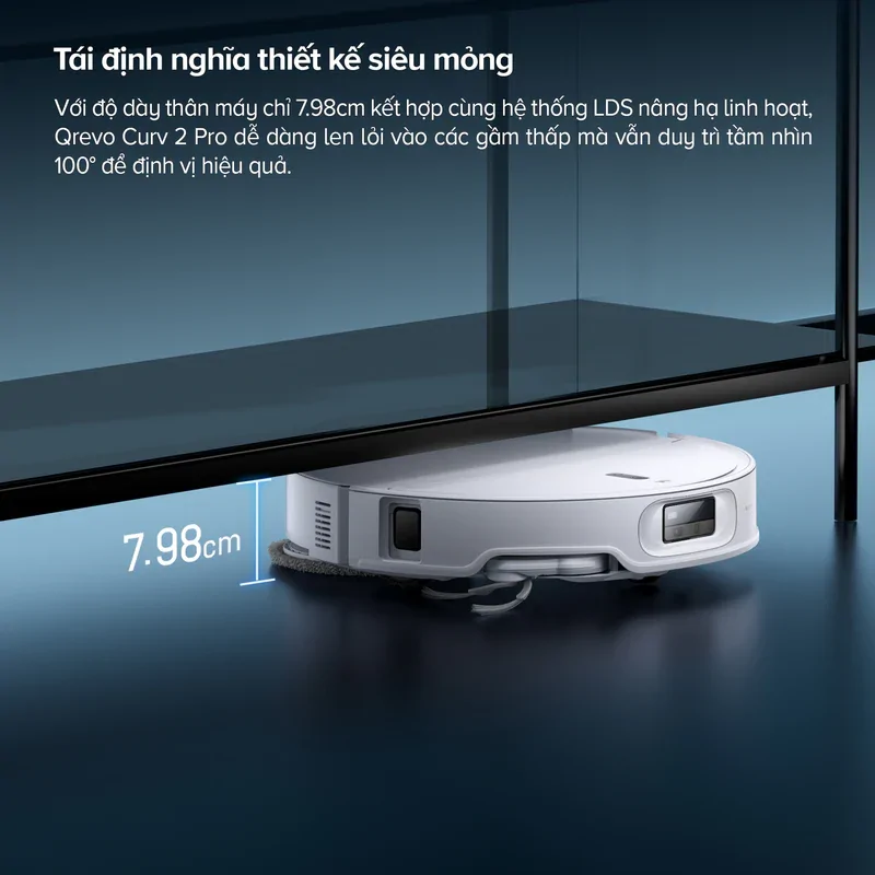 Robot Hút Bụi Roborock Curv 2 Pro Màu Trắng 8