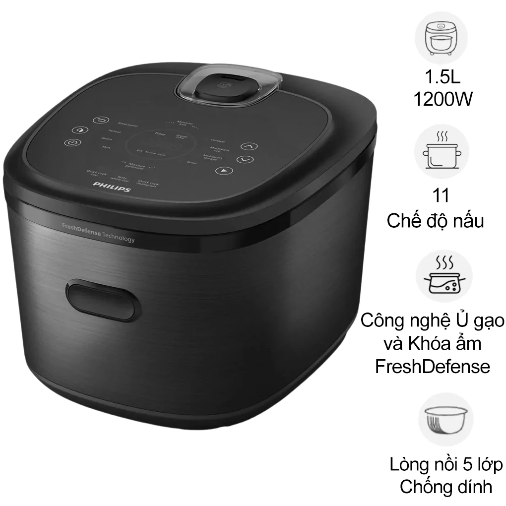 Nồi Cơm Điện Tử Cao Tần Philips HD5210/82 1.5 Lít