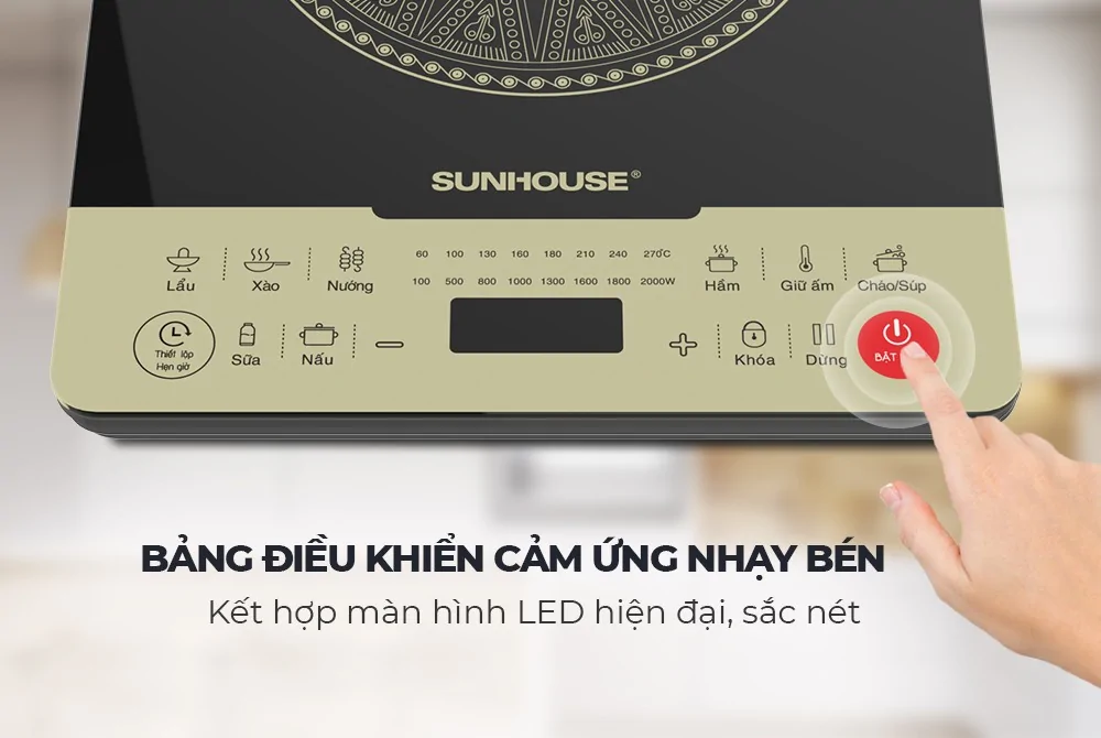 Bếp Từ Đơn Sunhouse SHD6869 2000W (Tặng Kèm Nồi) 8