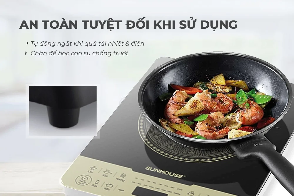 Bếp Từ Đơn Sunhouse SHD6869 2000W (Tặng Kèm Nồi) 9