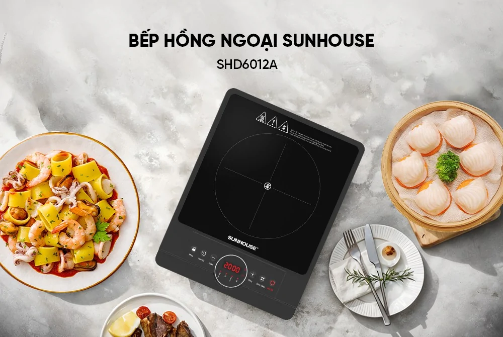Bếp Hồng Ngoại Sunhouse SHD6012A 2000W 4