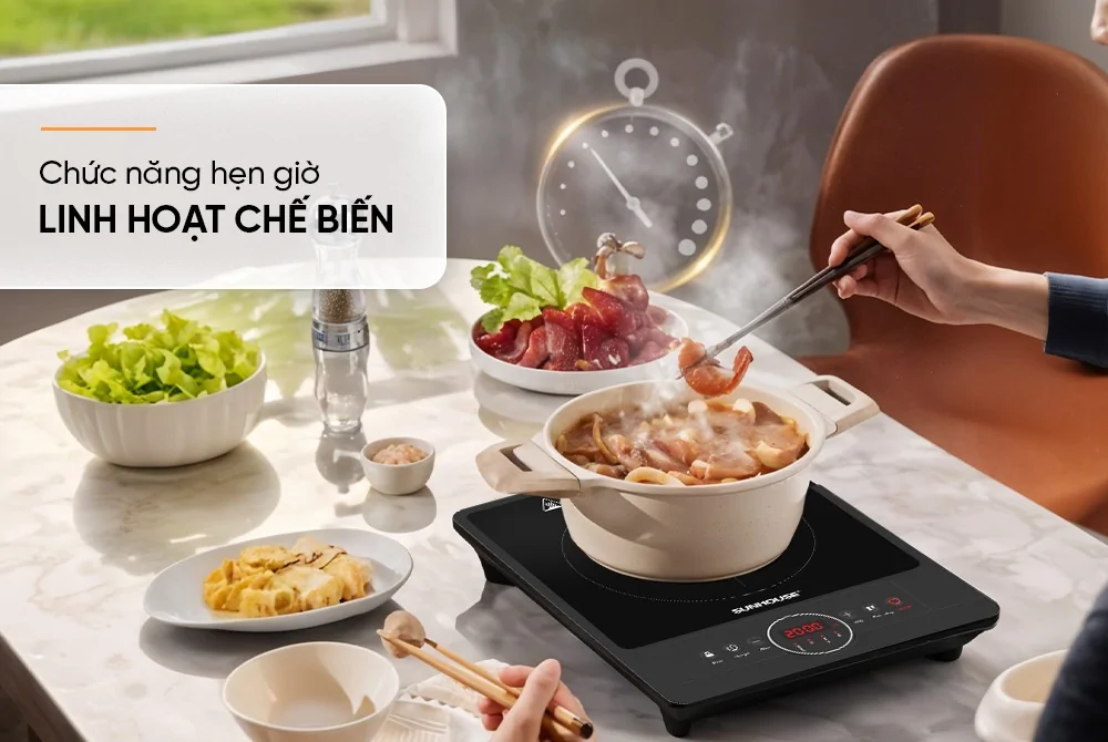 Bếp Hồng Ngoại Sunhouse SHD6012A 2000W 8