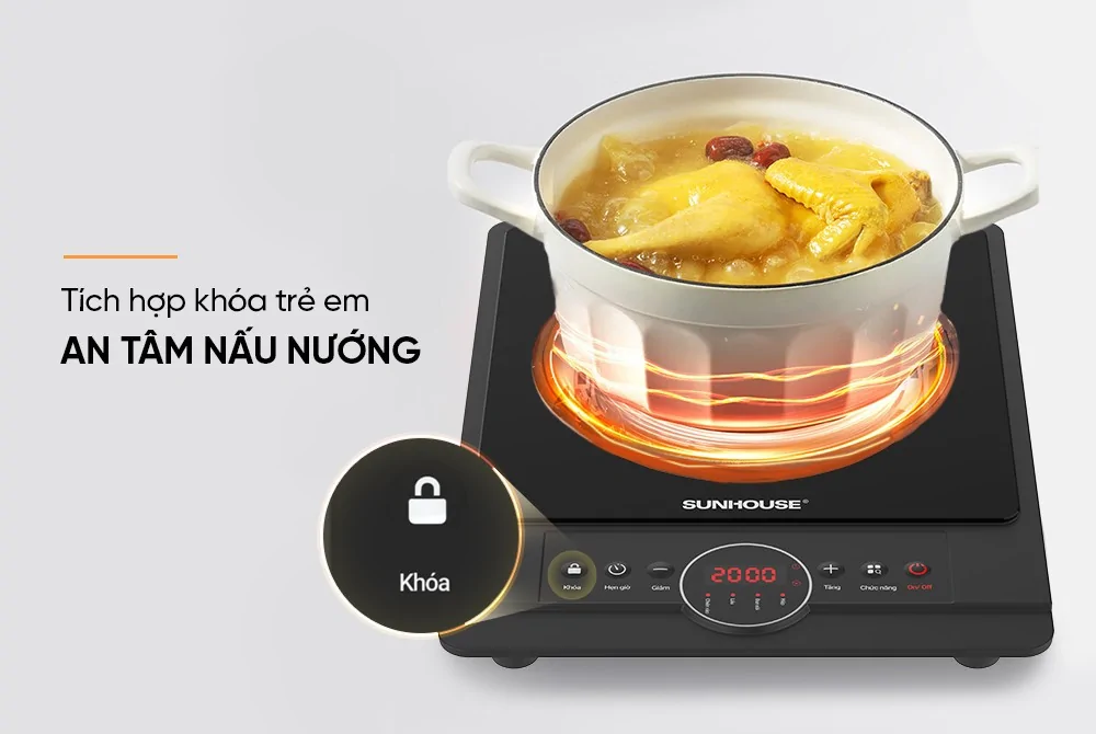 Bếp Hồng Ngoại Sunhouse SHD6012A 2000W 9