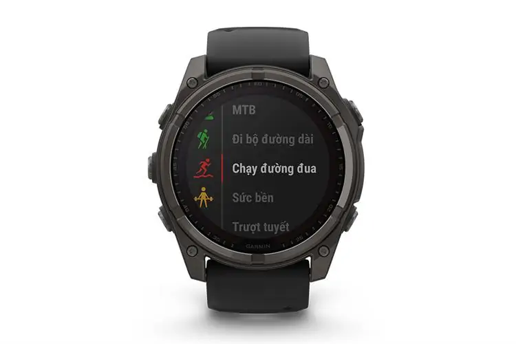 Garmin Fenix 8 Sapphire Solar 51mm Viền Titanium Dây Silicone 0