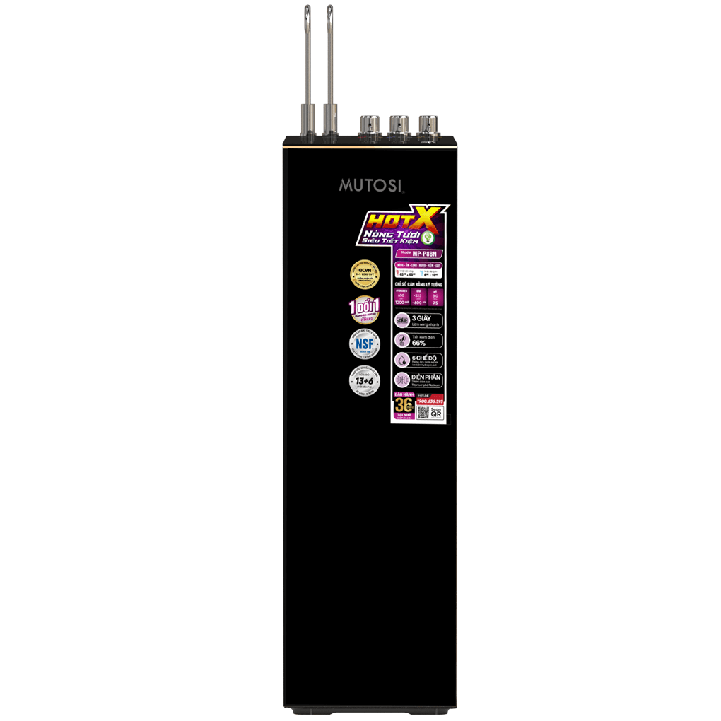 Máy Lọc Nước RO Nóng Nguội Lạnh Hydrogen Ion Kiềm Mutosi MP-P88N 10 Lõi 0