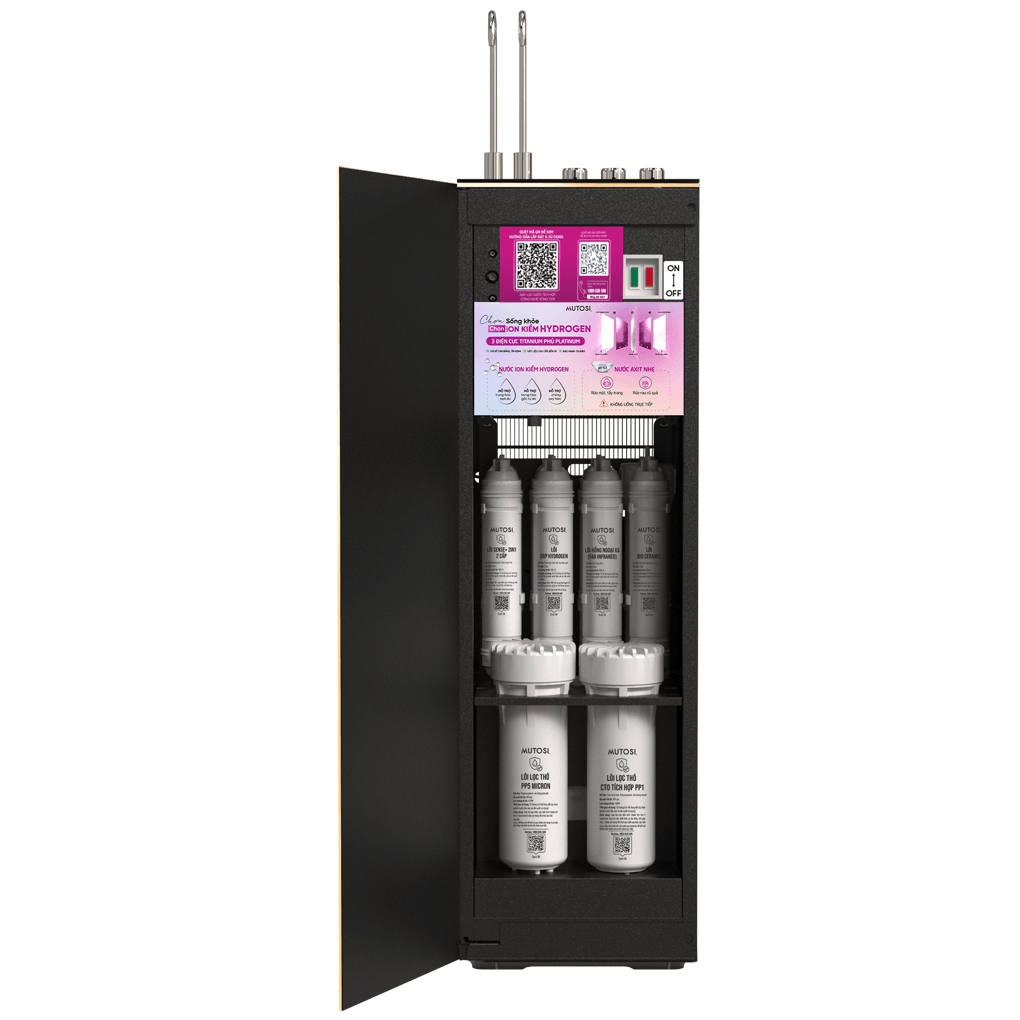 Máy Lọc Nước RO Nóng Nguội Lạnh Hydrogen Ion Kiềm Mutosi MP-P88N 10 Lõi 5