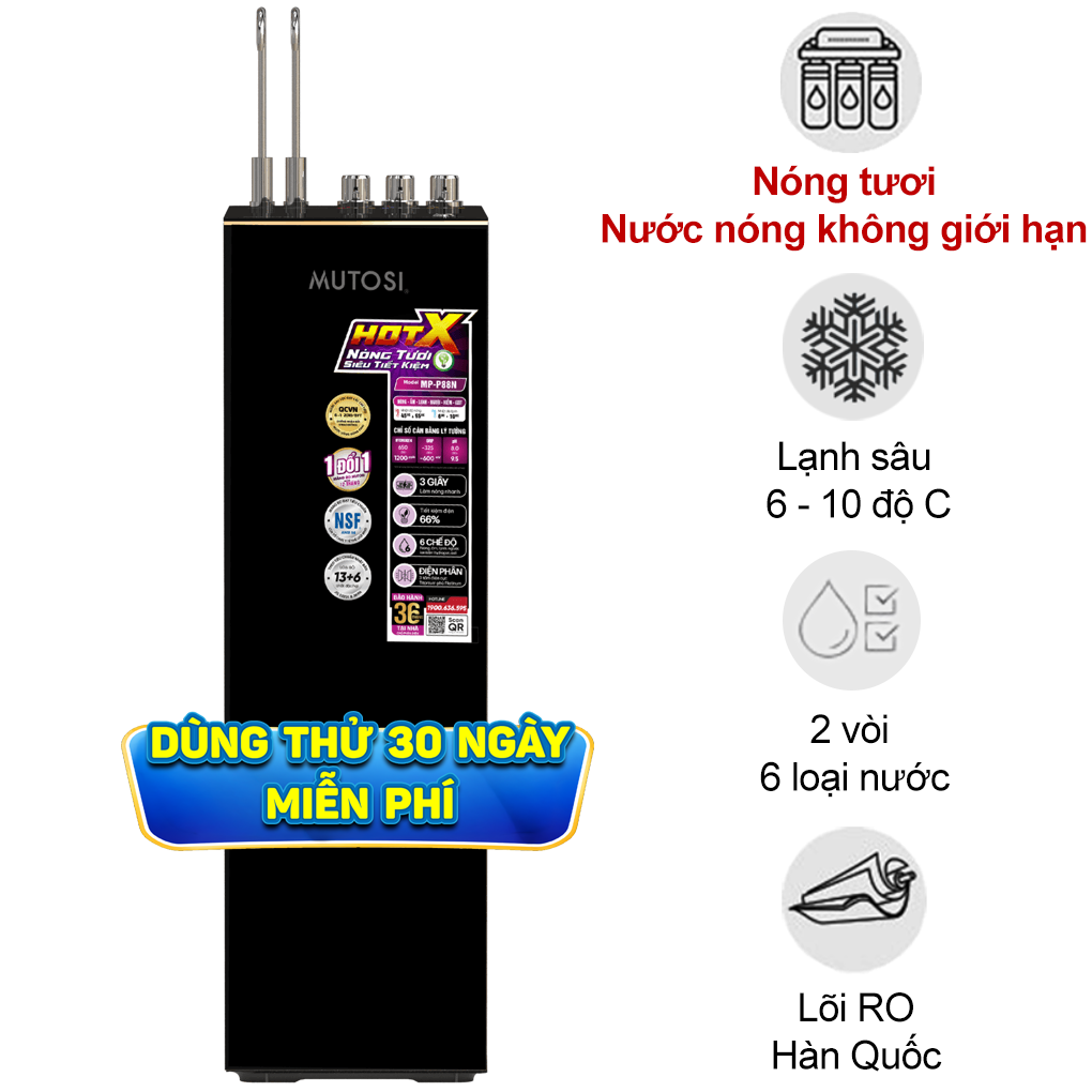 M&aacute;y Lọc Nước RO N&oacute;ng Tươi Hydrogen Ion Kiềm MP-P88N 10 L&otilde;i