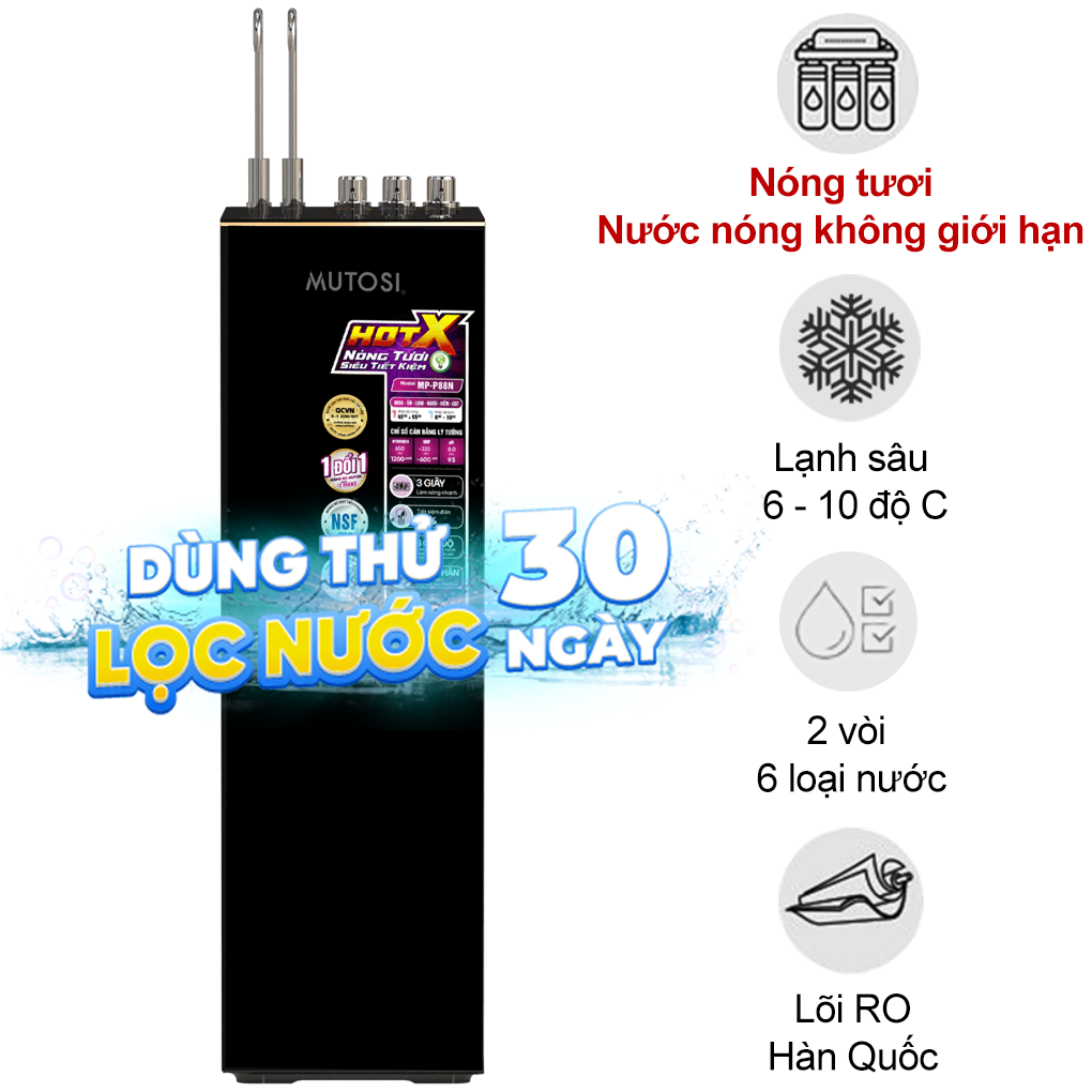 M&aacute;y Lọc Nước RO N&oacute;ng Tươi Hydrogen Ion Kiềm MP-P88N 10 L&otilde;i