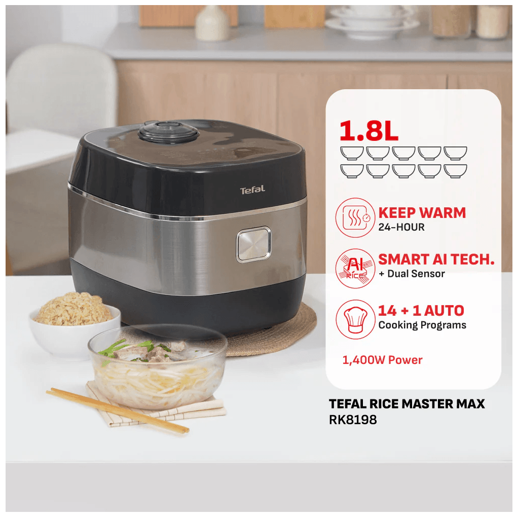 Nồi Cơm Cao Tần Tefal Rice Master Max RK819868 -1.8 Lít 5