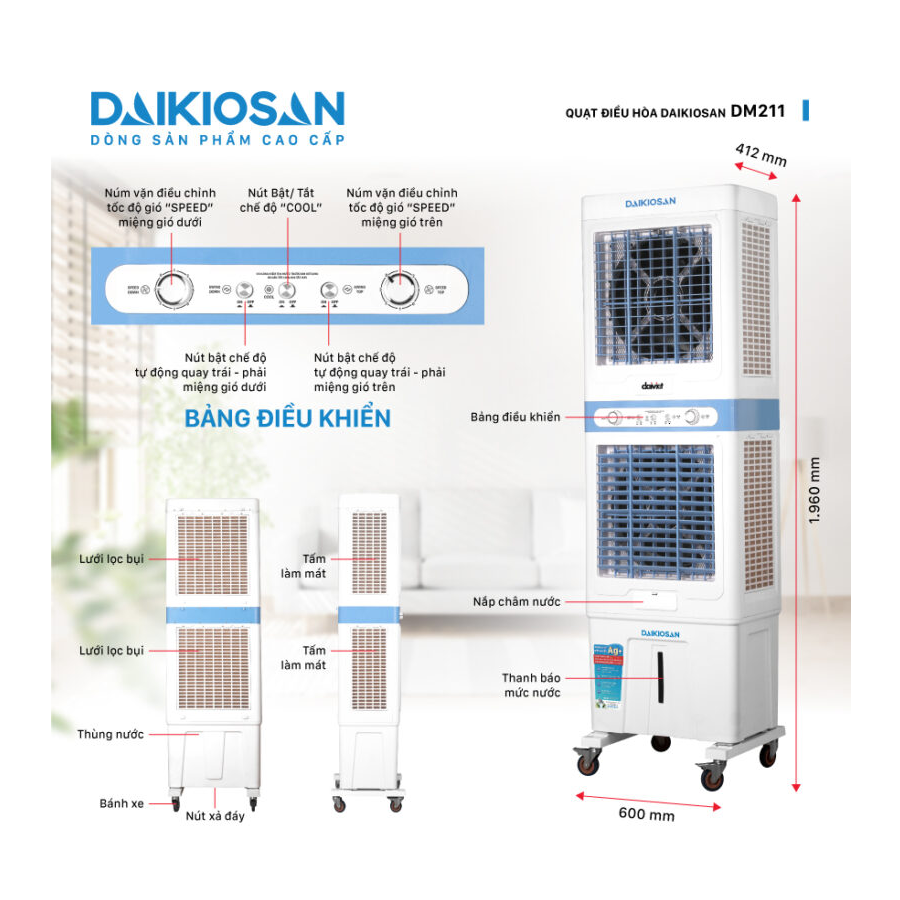 Quạt Điều Hòa Daikiosan DM211 5