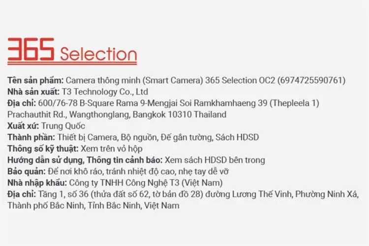 Camera IP Ngoài Trời 360 Độ 365 Selection OC2 3