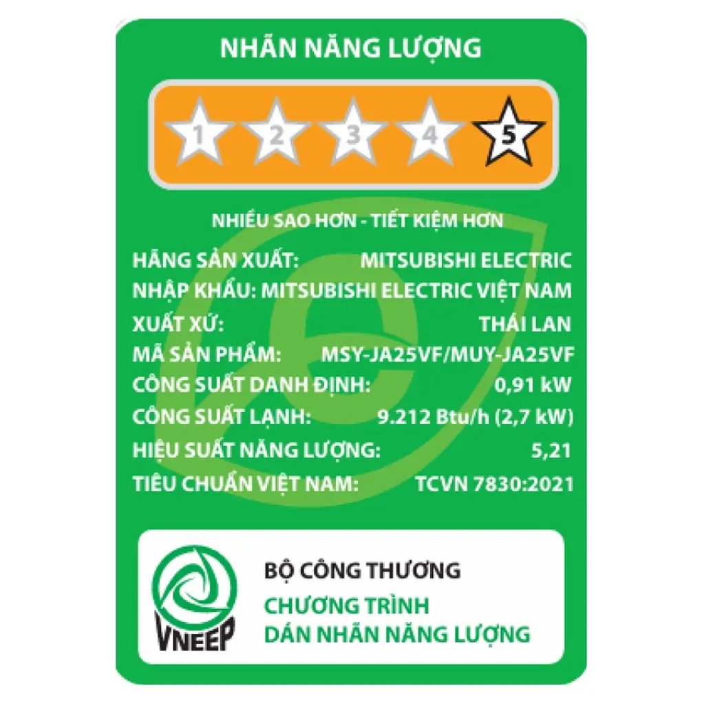 Máy Lạnh Mitsubishi Inverter 1 Hp MSY/MUY-JA25VF 5