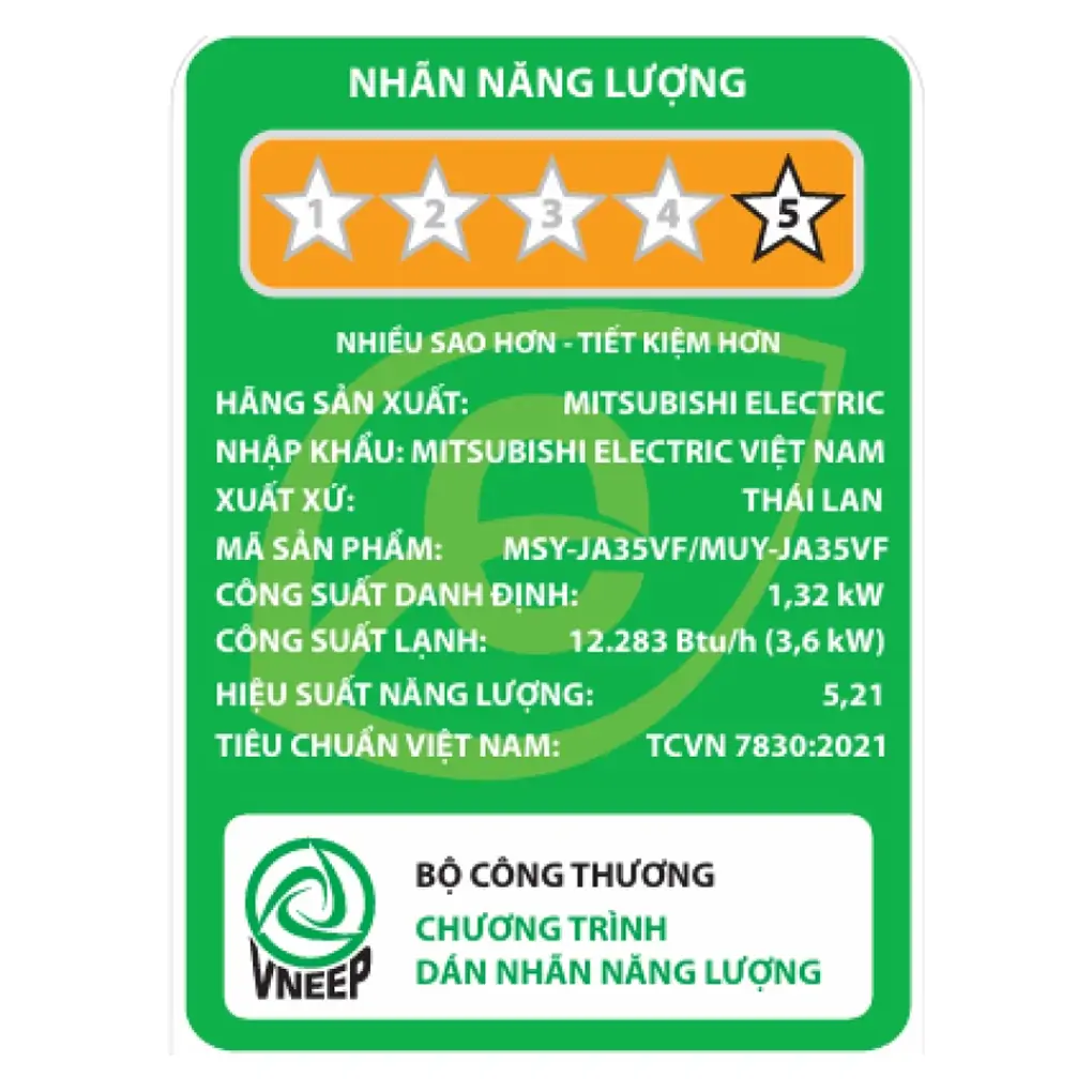 Máy Lạnh Mitsubishi Inverter 1.5 Hp MSY/MUY-JA35VF 6