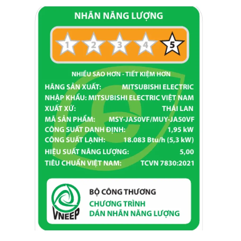 Máy Lạnh Mitsubishi Inverter 2 Hp MSY/MUY-JA50VF 5