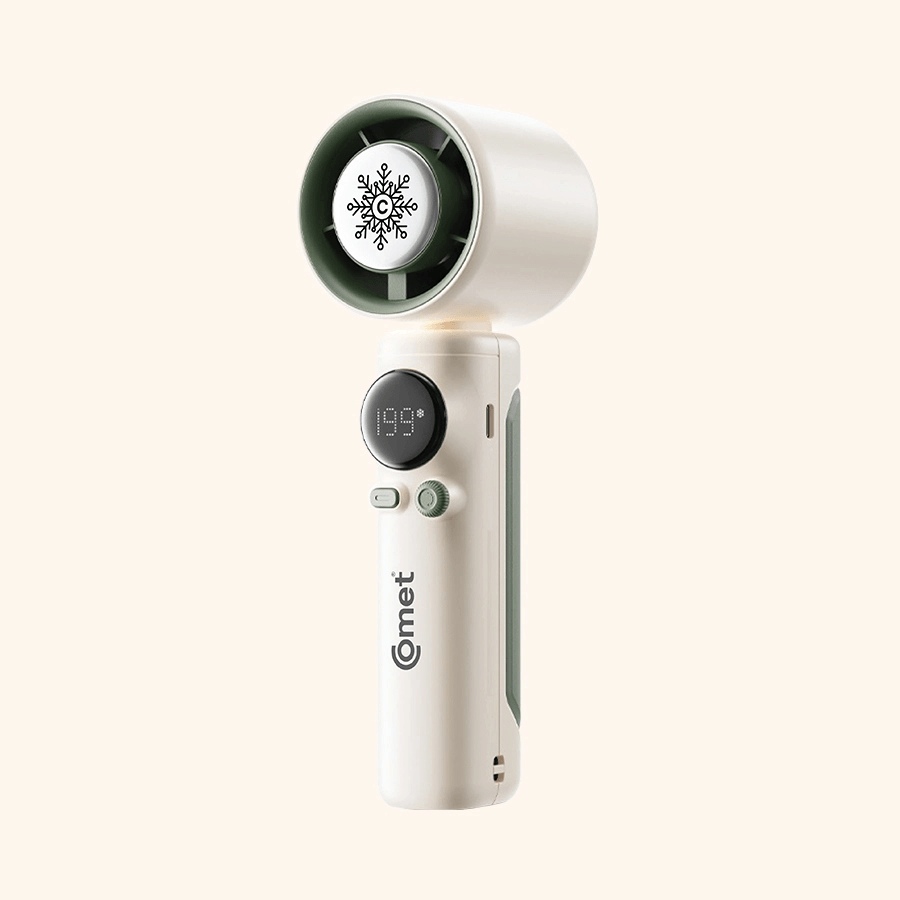 Quạt Sạc Cầm Tay Có Sò Lạnh Comet CRF1202 10W 1