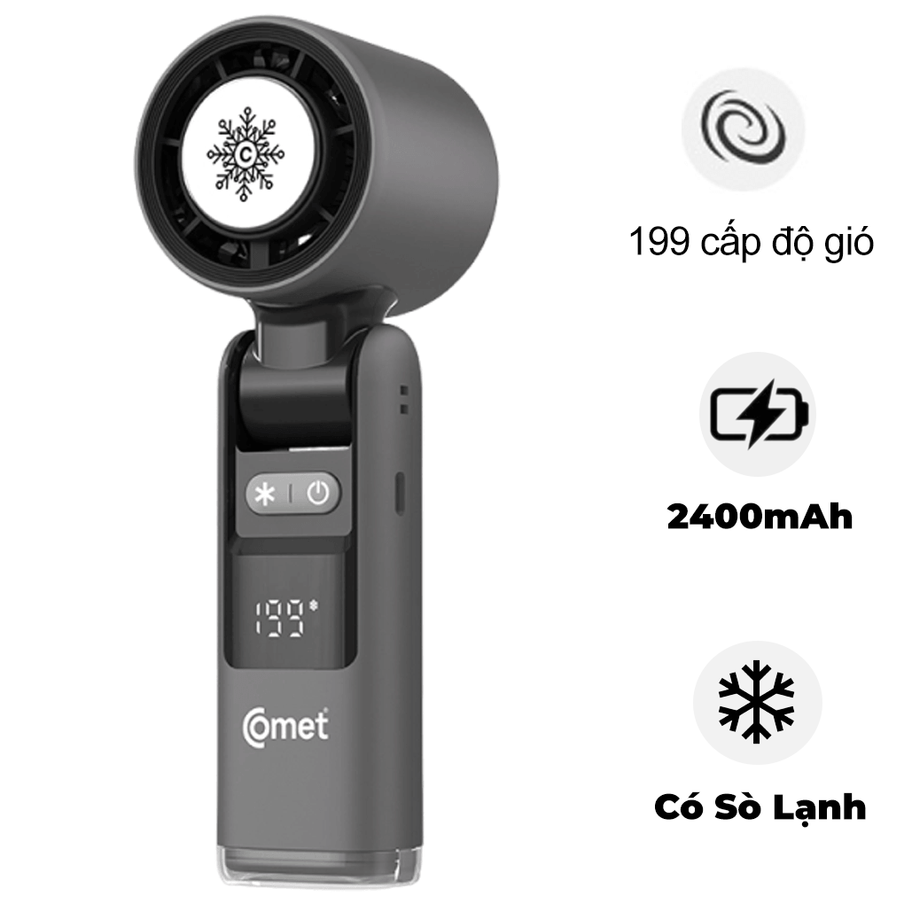 Quạt Sạc Cầm Tay C&oacute; S&ograve; Lạnh CRF1302 10W