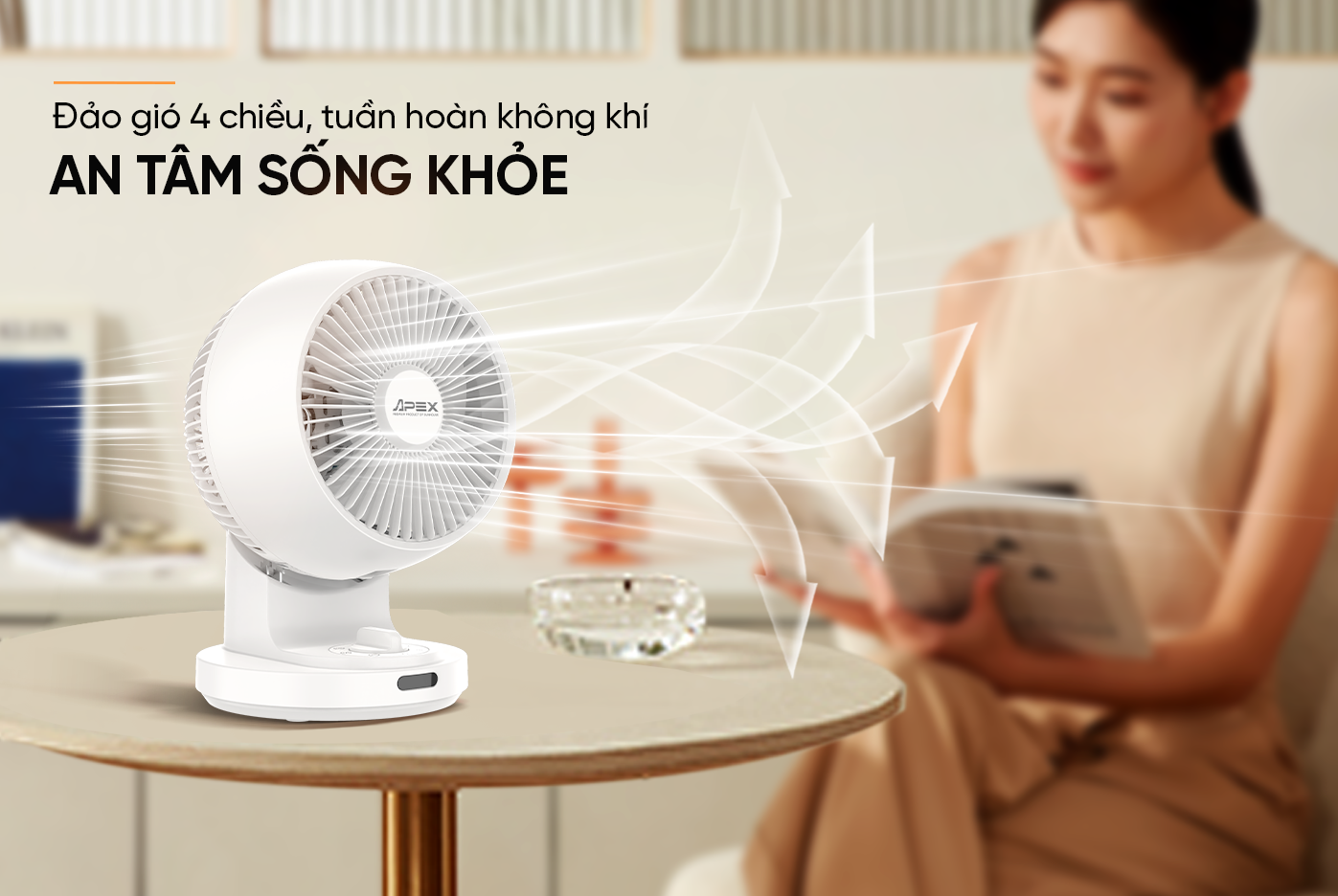 Quạt Tuần Hoàn Không Khí Sunhouse Apex APF7310W 22W 5