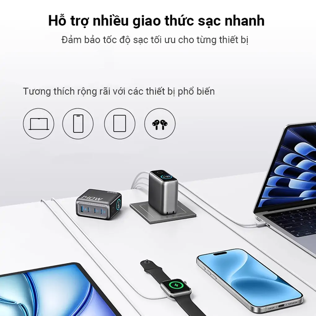 Củ Sạc Anker Zolo 3C1A 140W (with USB-C Cable) B2B_B2697 1