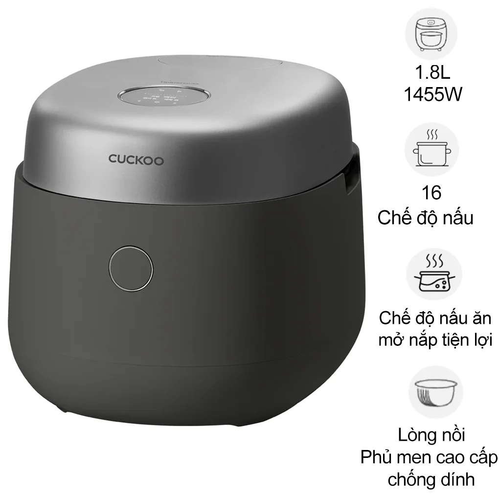 Nồi Cơm Điện Tử Áp Suất Cao Tần Cuckoo CRP-NHTR1010FB 1.8 Lít - Xuất Xứ Hàn Quốc