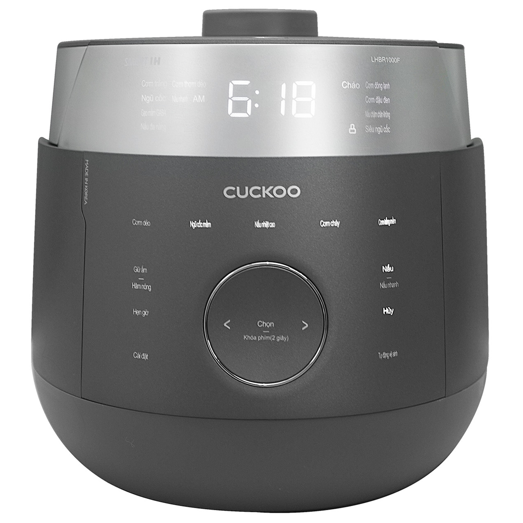 Nồi Cơm Điện Tử Áp Suất Cao Tần Cuckoo CRP-LHBR1000F/GRGRCRCKV 1.8 Lít - Hàn Quốc 0