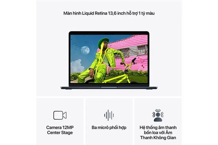 Laptop MacBook Air 13 inch M5 (16GB+512GB) Xanh Đen 2