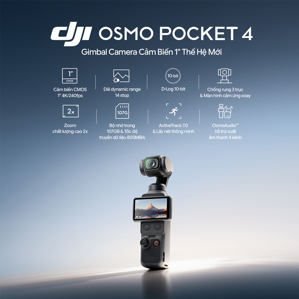 Camera Kỹ Thuật Số DJI Osmo Pocket 4 Standard Combo_OP-041STD imei 3